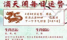 滴天居士2026年2月20日生肖运势